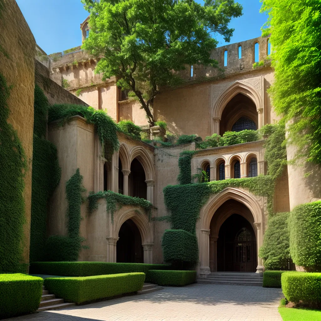 edificio romanesco jardim verde
