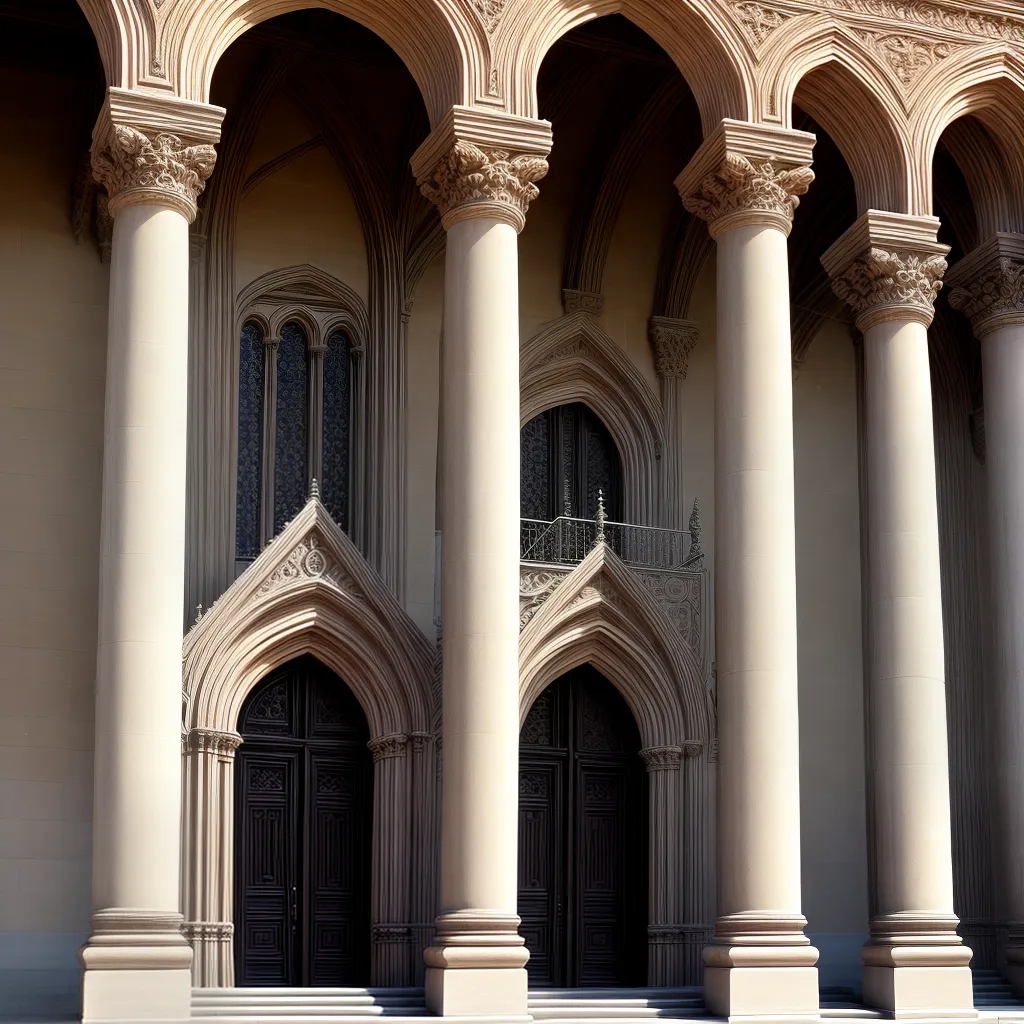 edificio romanesco majestoso pedra arco