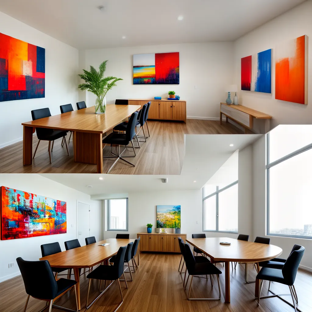 sala reuniao arte colorida inspiradora sala reuniao arte colorida inspiradora