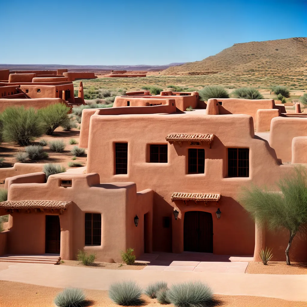arquitetura pueblo revival cores terra