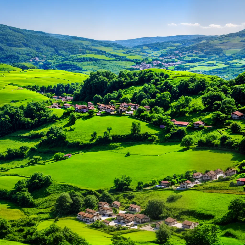 vila campo casas paisagem natureza