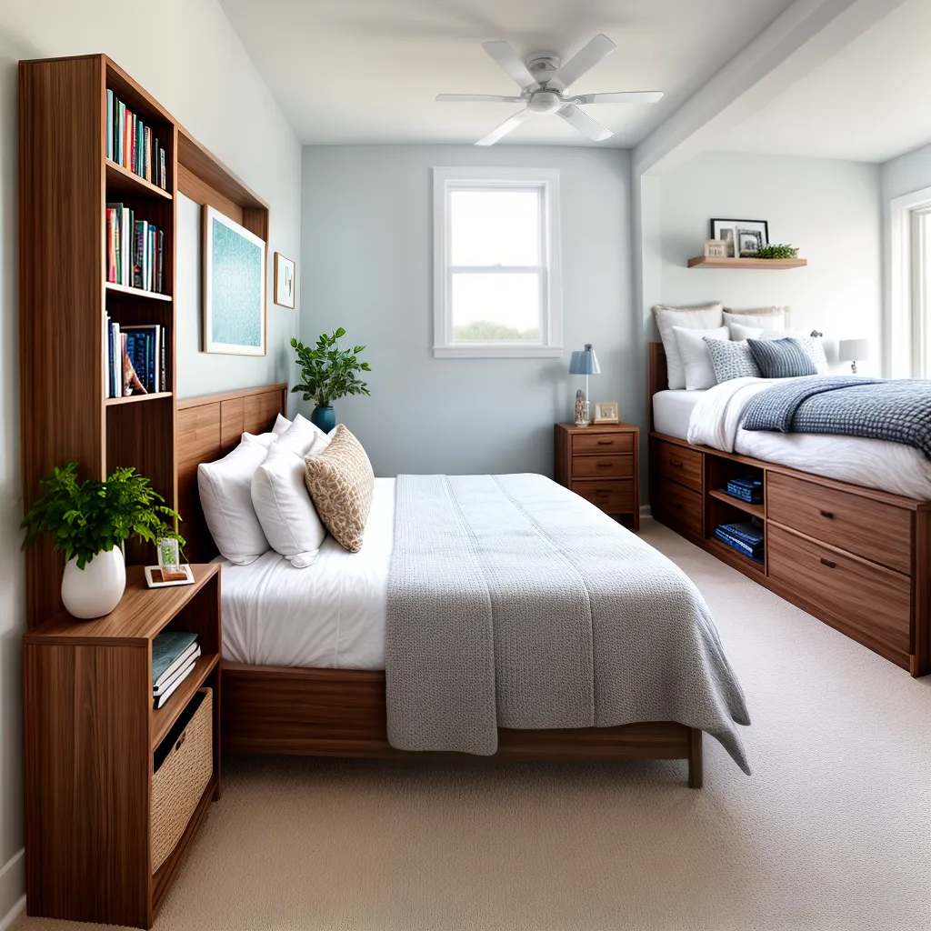 organizacao quarto cama otomano prateleira