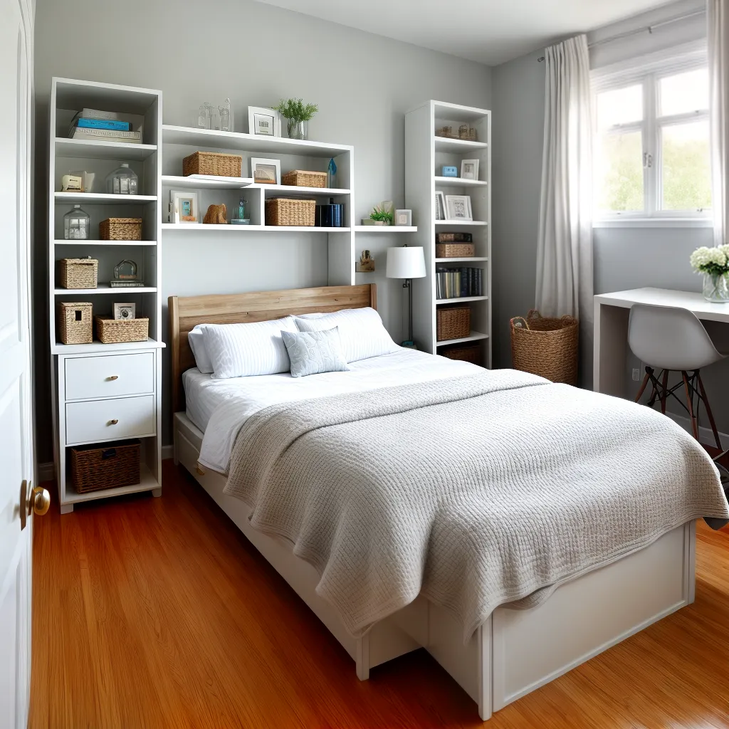 organizacao quarto cama mesa armario