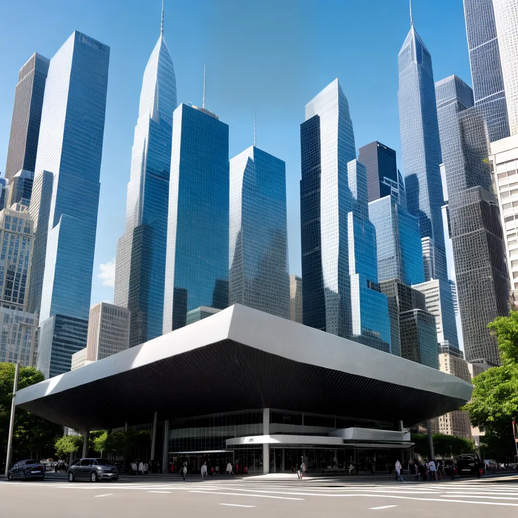 edificio futurista preto branco curve