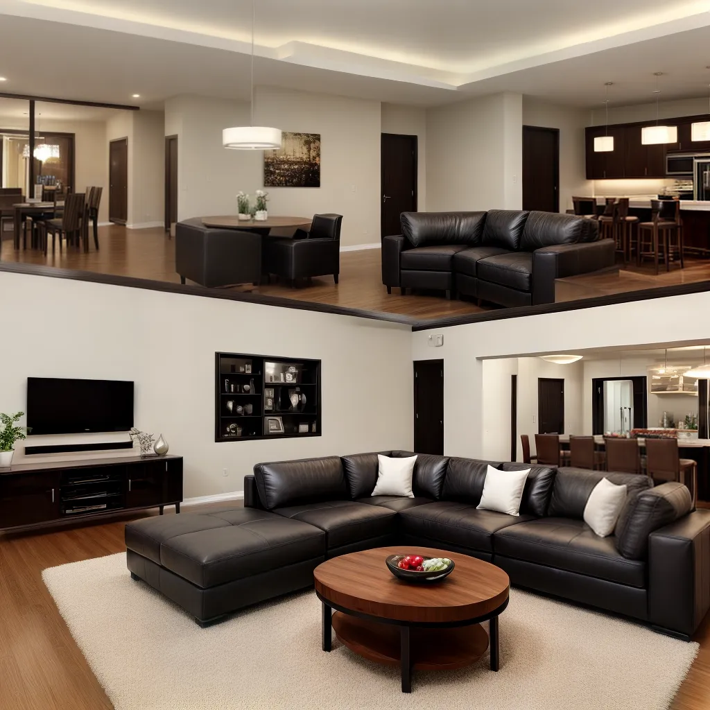 sala luxuosa sofa couro elegante sala luxuosa sofa couro elegante