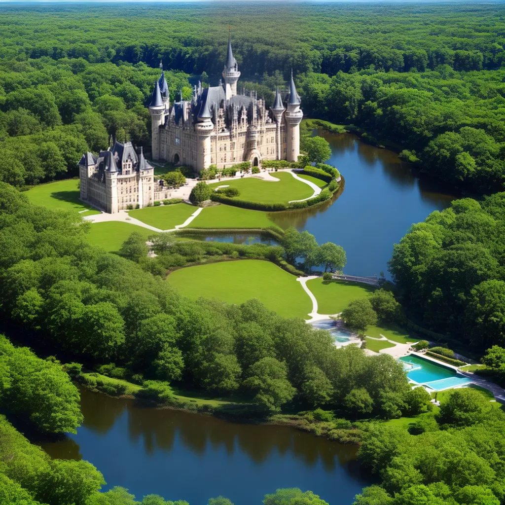 castelo chateauesque natureza reflexo lago castelo chateauesque natureza reflexo lago