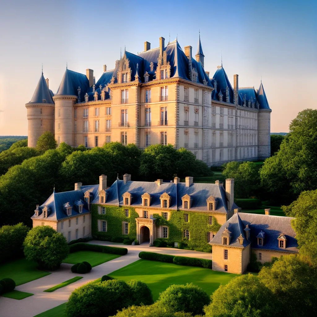 chateau frances paisagem por do sol chateau frances paisagem por do sol