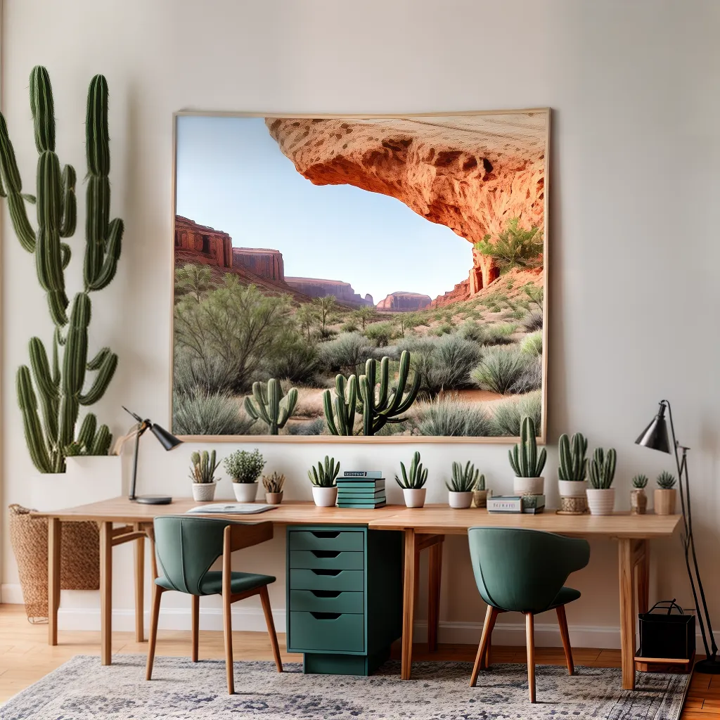 escritorio casa deserto decoracao