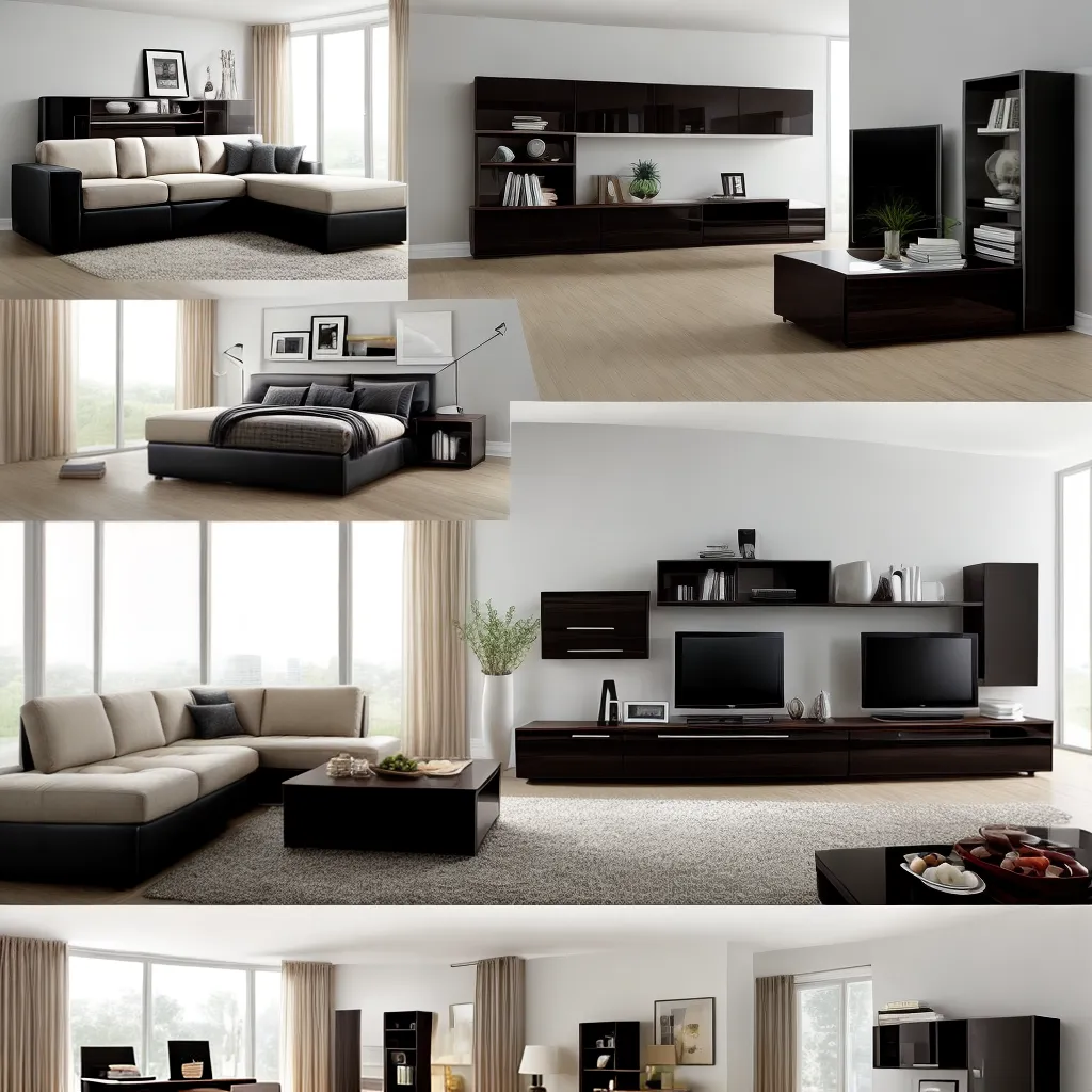 sala modular sofa mesa jantar