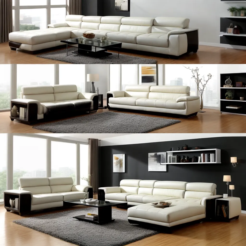 sala moderna sofa conversivel mesa armazenamento