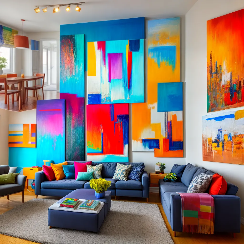 sala arte abstrata mimo