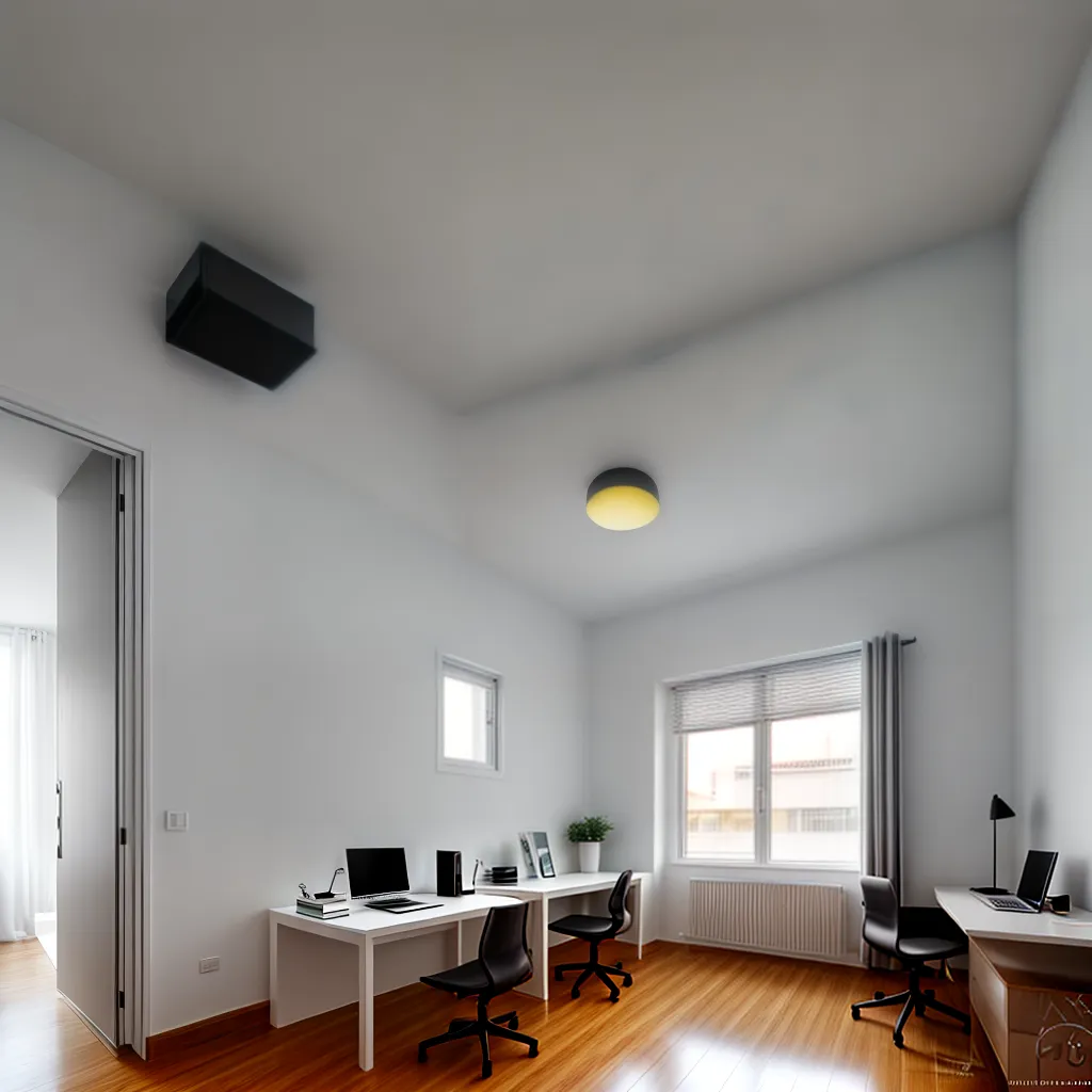 home office moderno minimalista arte