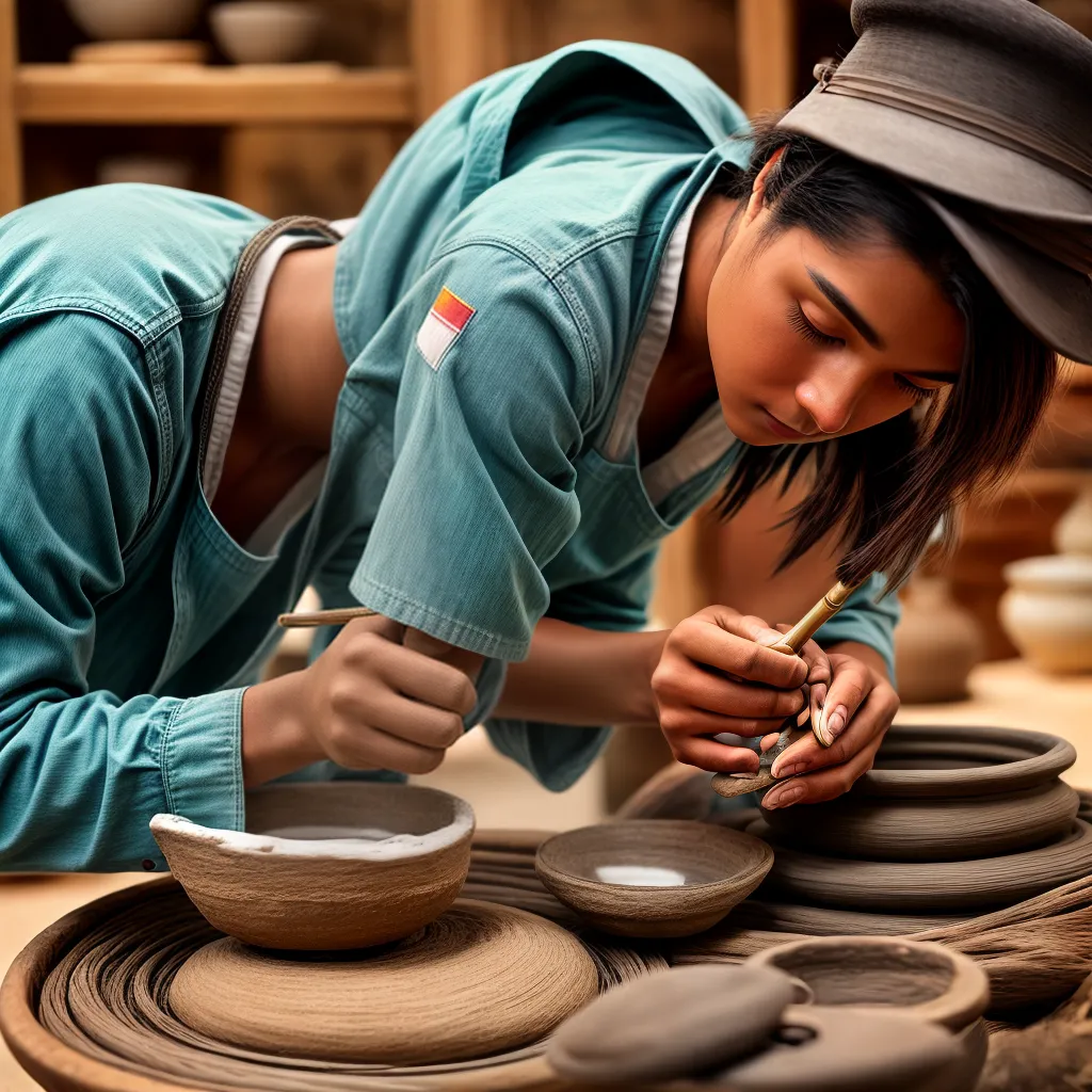 arte ceramica roda oleiro maos