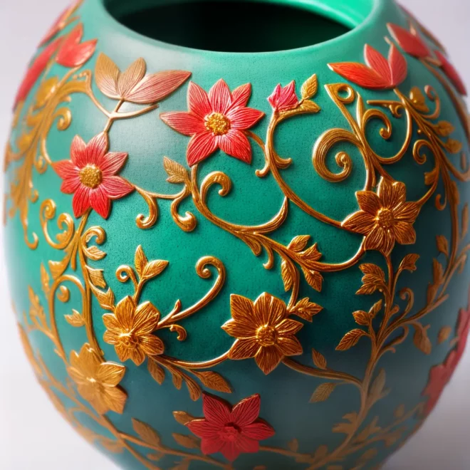 vaso argila artesanal padrao colorido vaso argila artesanal padrao colorido