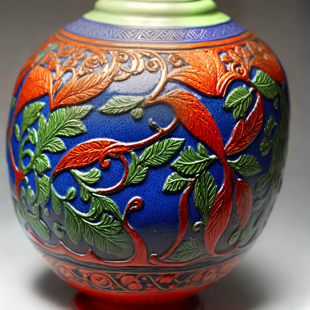 vaso argila artesanal padrao colorido 1 vaso argila artesanal padrao colorido 1