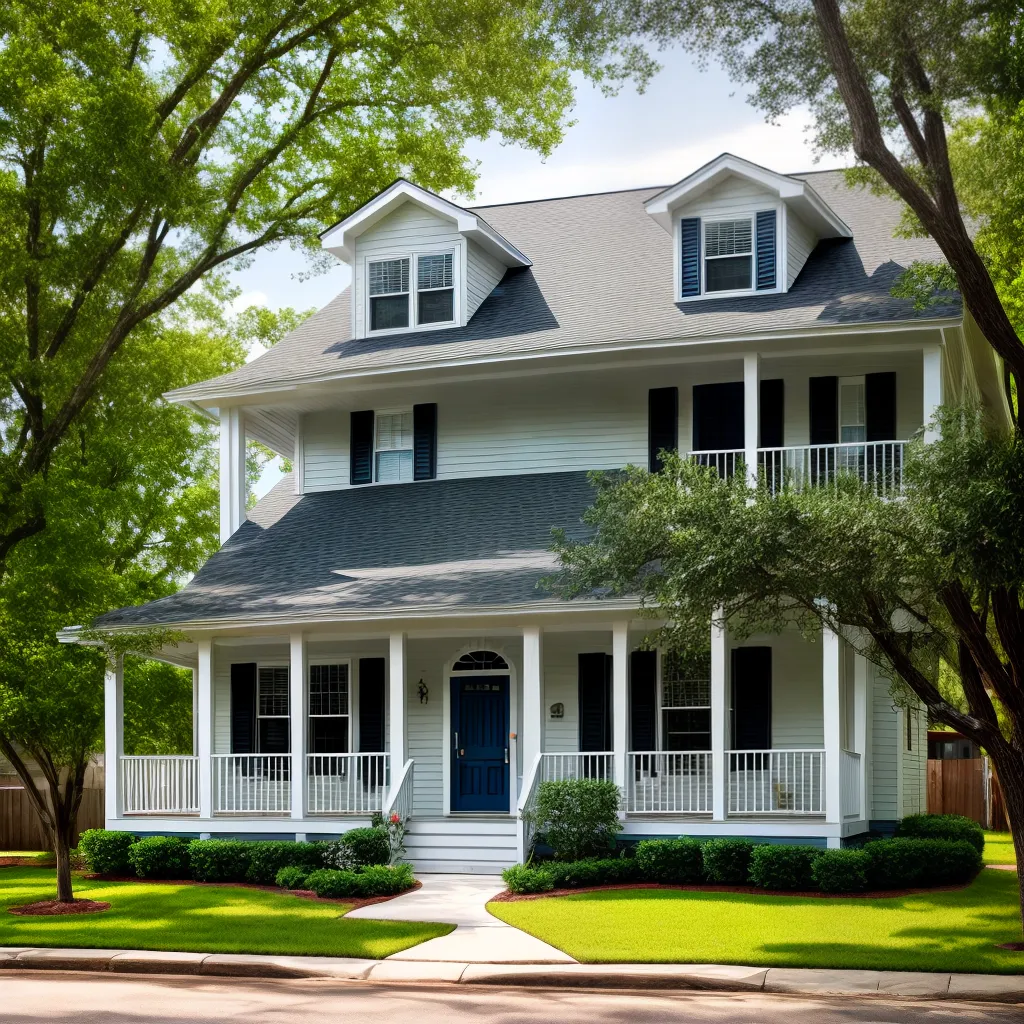casa estilo americano sol azul