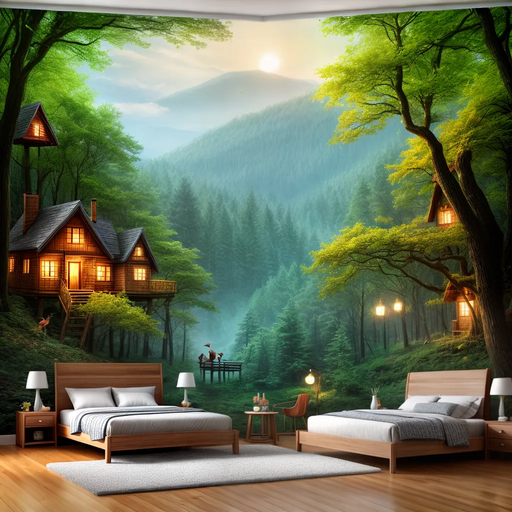 quarto infantil encantado floresta mural quarto infantil encantado floresta mural