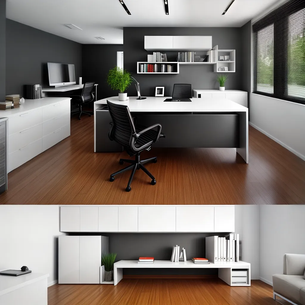 escritorio moderno minimalista luz natural 1