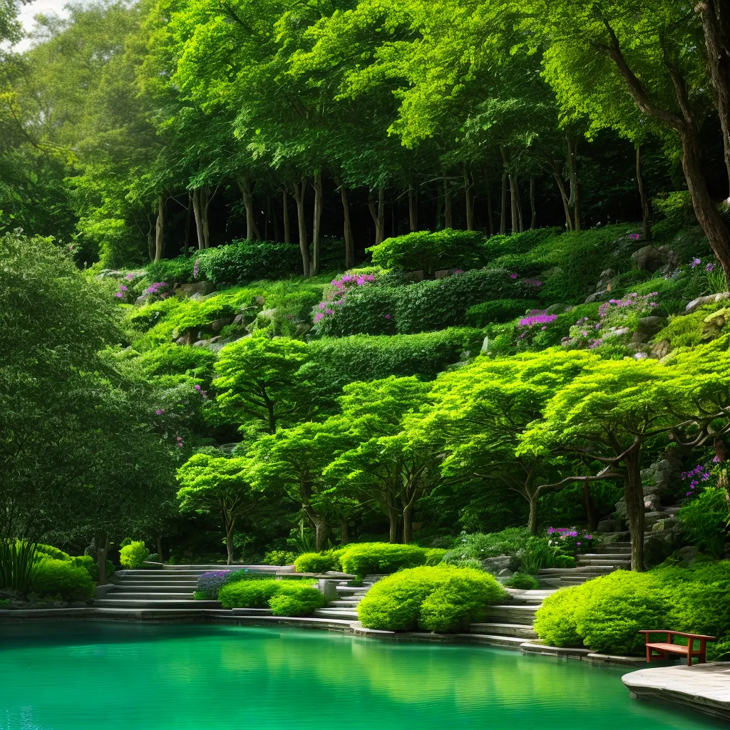 paisagem verde trilha pond bancos paisagem verde trilha pond bancos