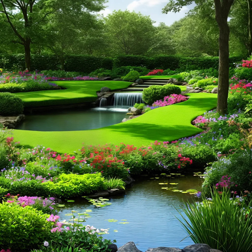paisagem jardim florido caminhos espelho paisagem jardim florido caminhos espelho