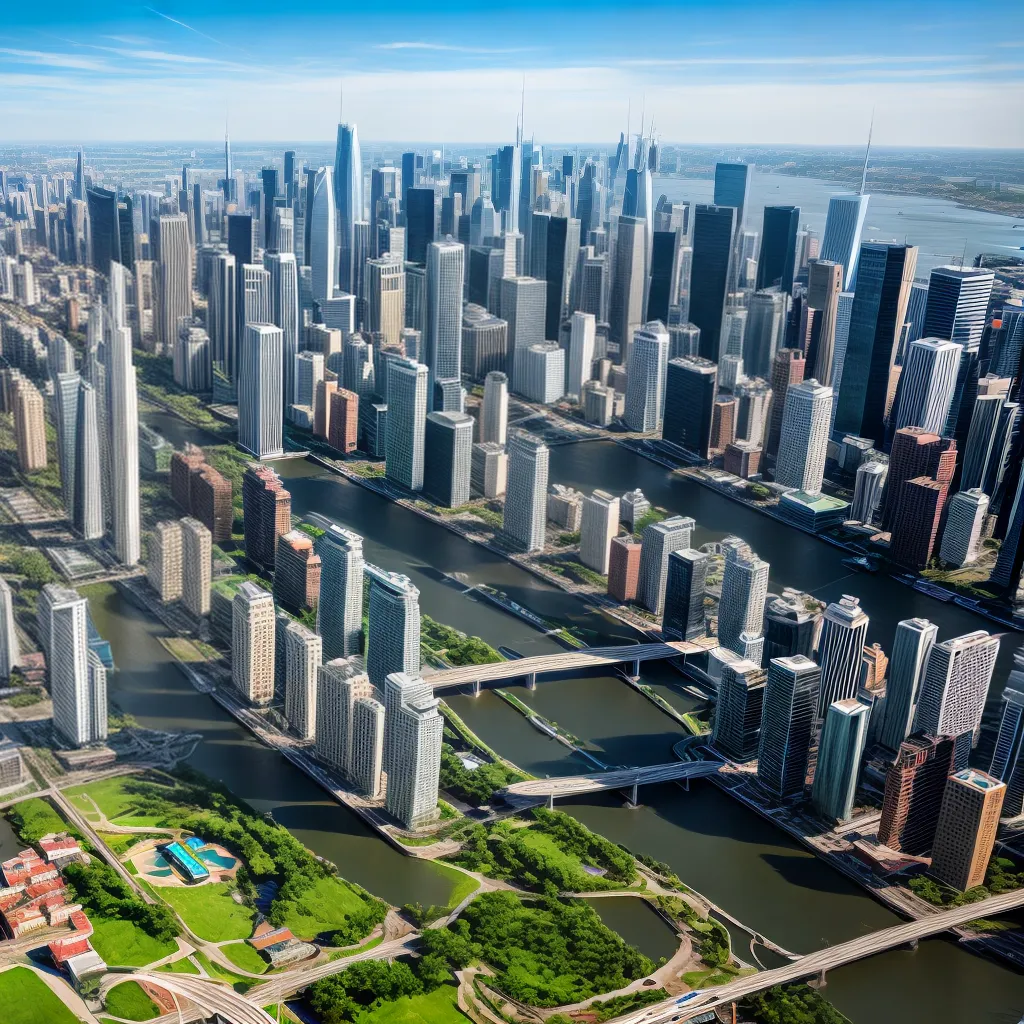 cidade futurista edificios resilientes