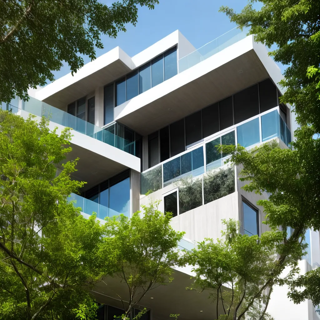 arquitetura resiliente concreto vidro verde