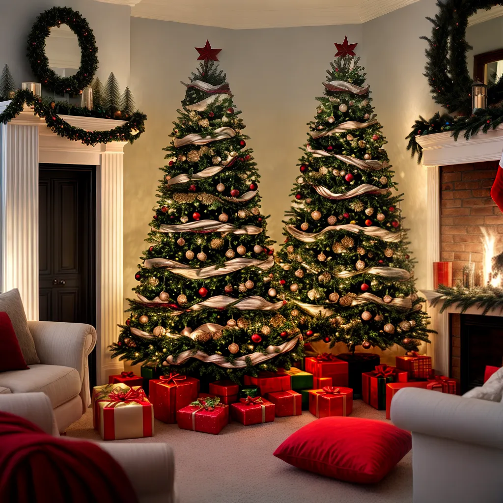 sala decorada natal arvore luzes sala decorada natal arvore luzes