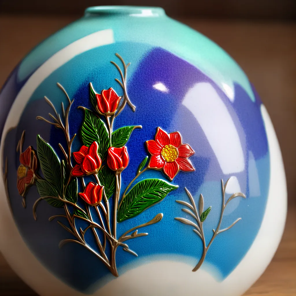 ceramica artesanal colorida vidro brilhante