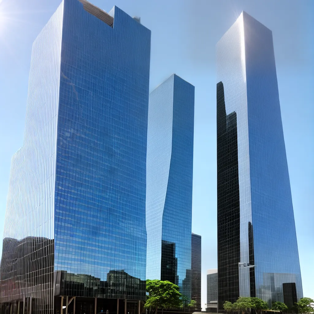 arranha ceu moderno vidros energia verde
