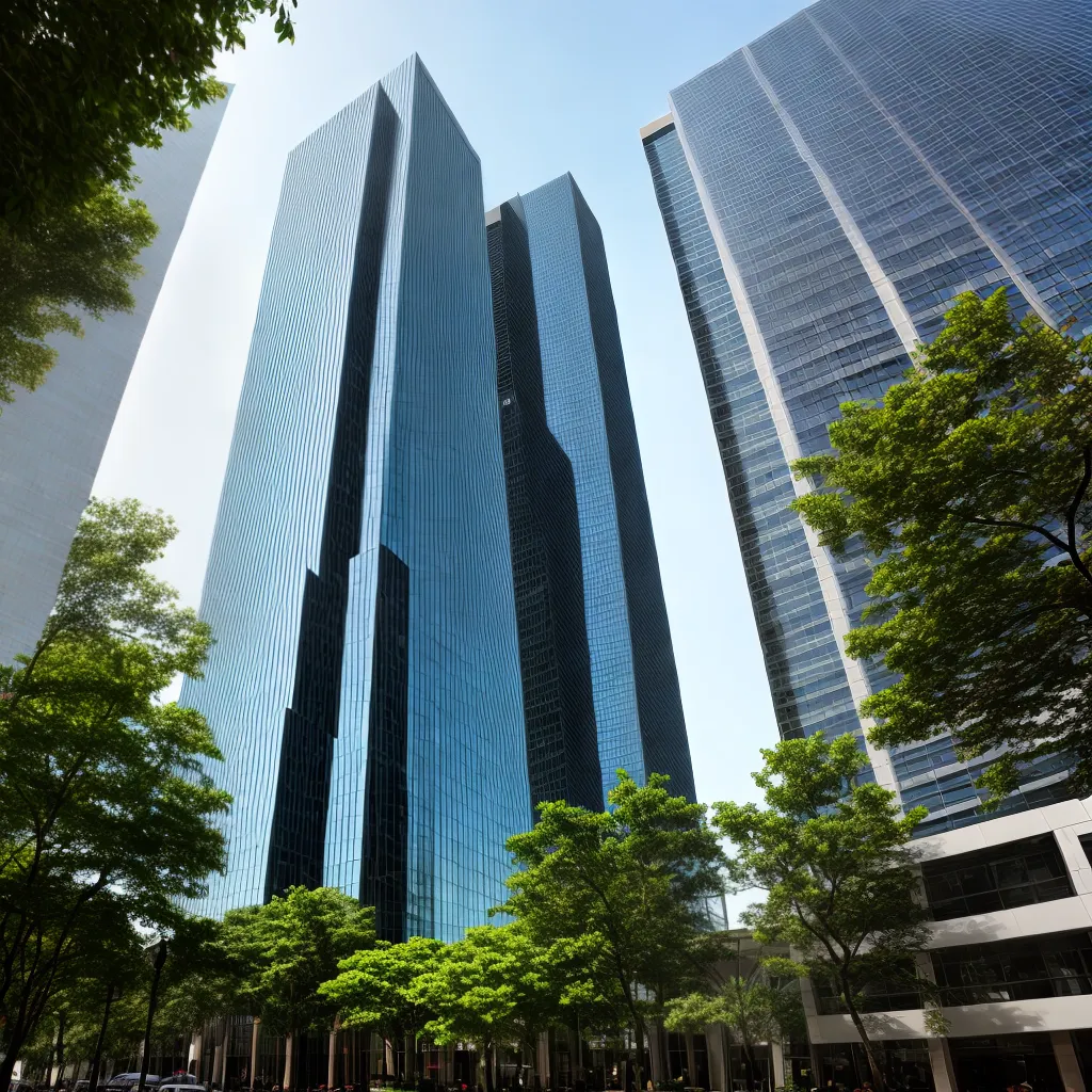 arranha ceu moderno vidro energia verde