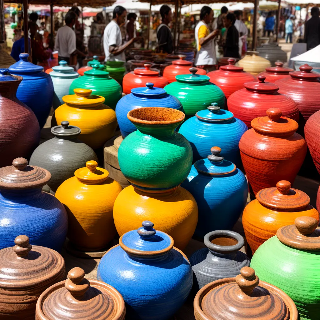 mercado artesanato argila colorido 1