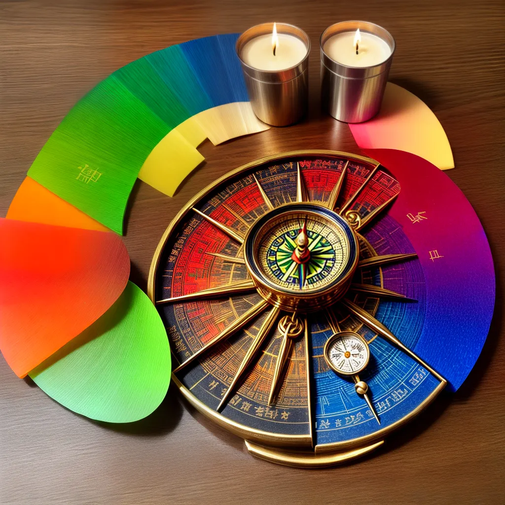 bagua cores mesa equilibrio energia
