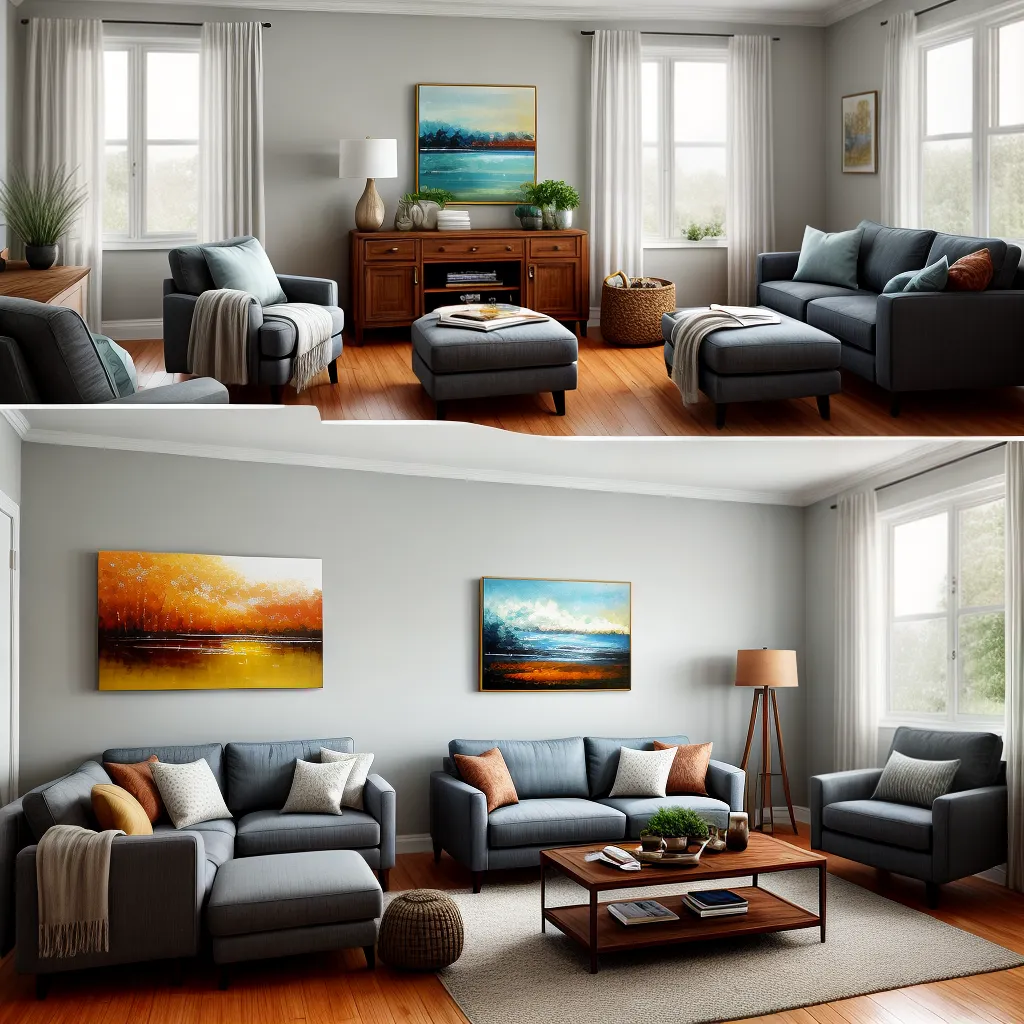 pintura oleo sala estar versus aquarela quarto sereno