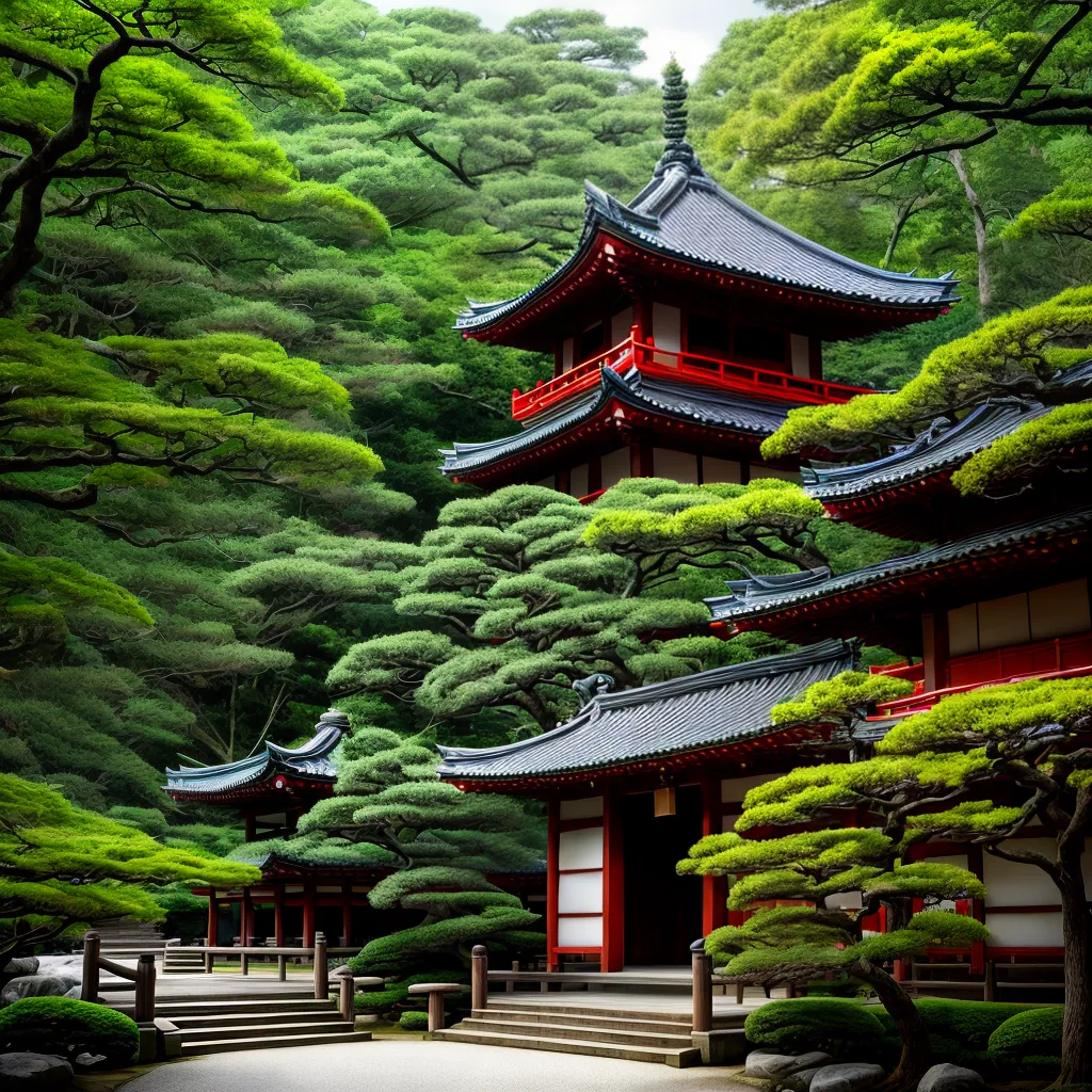 templo japones natureza serenidade templo japones natureza serenidade