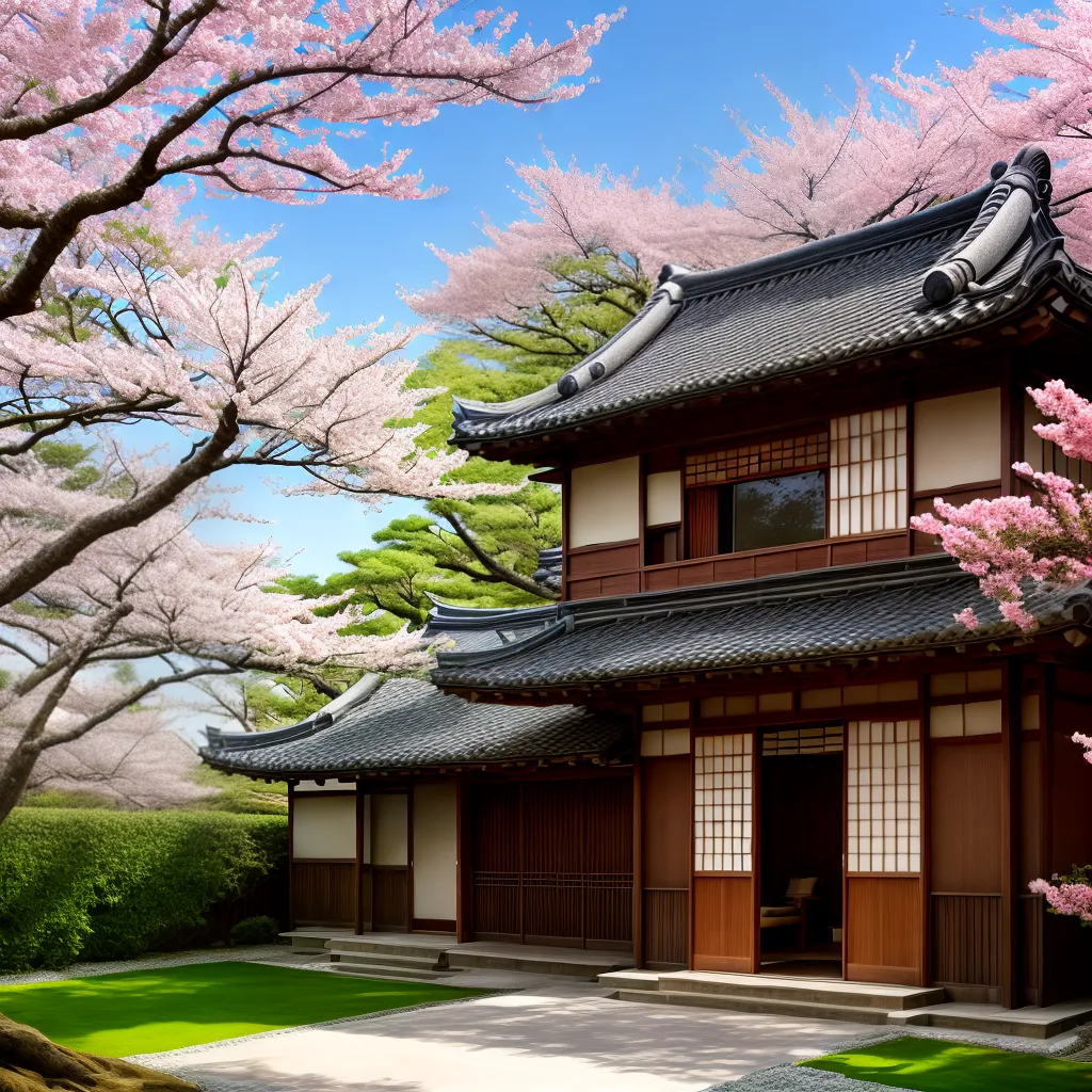 casa japonesa cerejeiras tradicional casa japonesa cerejeiras tradicional