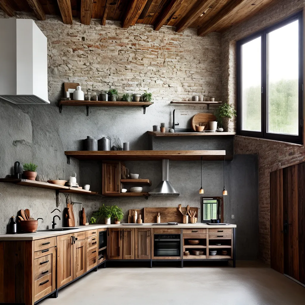 decoracao rustica industrial constraste