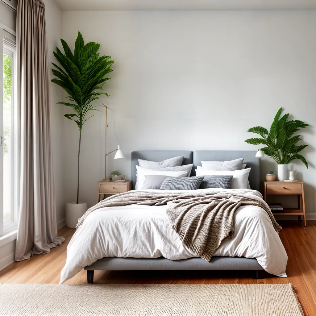 quarto decorado neutro plantas sereno quarto decorado neutro plantas sereno