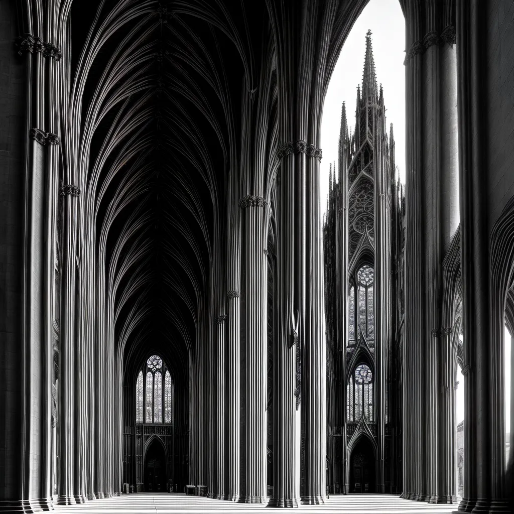 catedral gotica preto branco catedral gotica preto branco