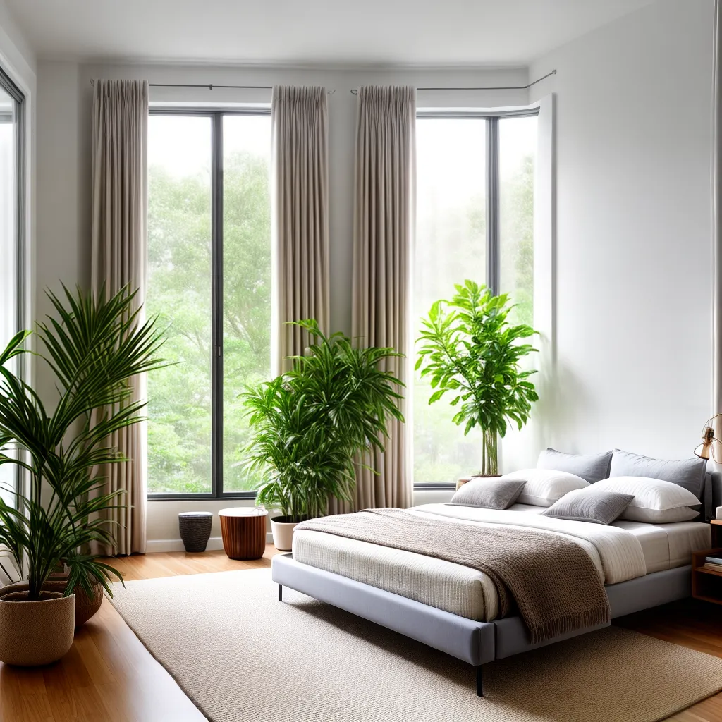 quarto sereno neutro cama confortavel
