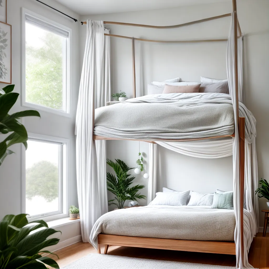quarto sereno pastel cama confortavel