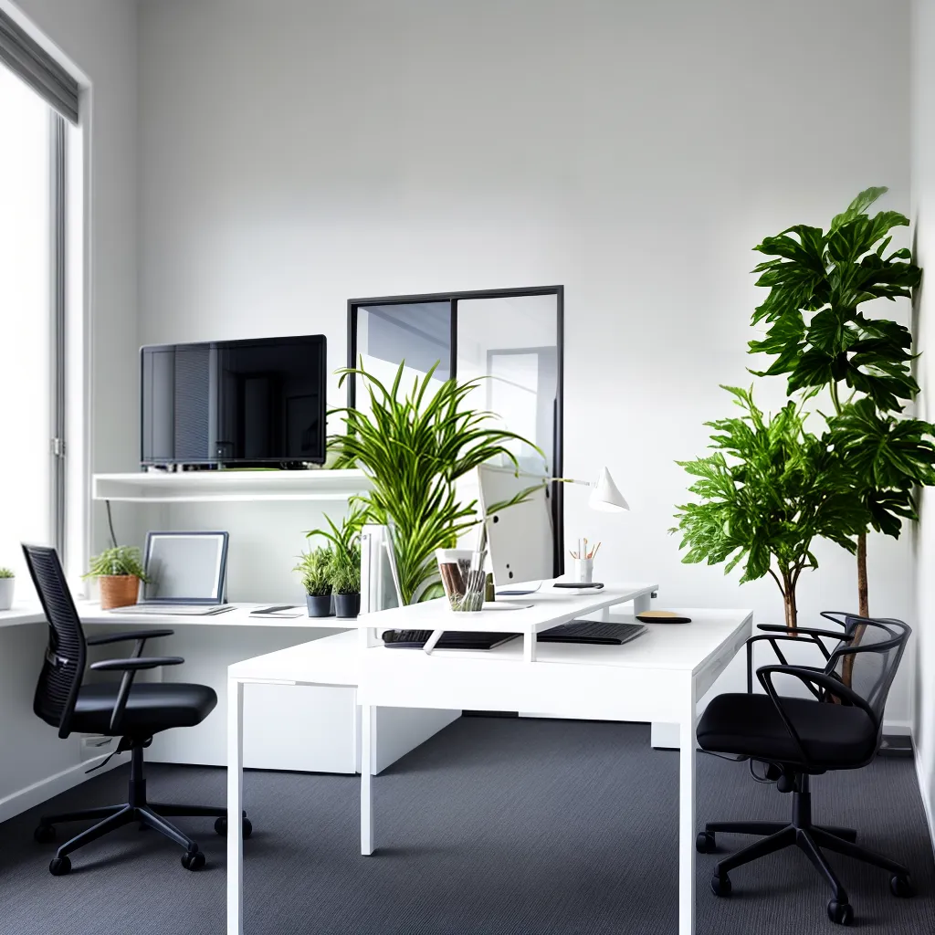 escritorio iluminado minimalista planta foco escritorio iluminado minimalista planta foco