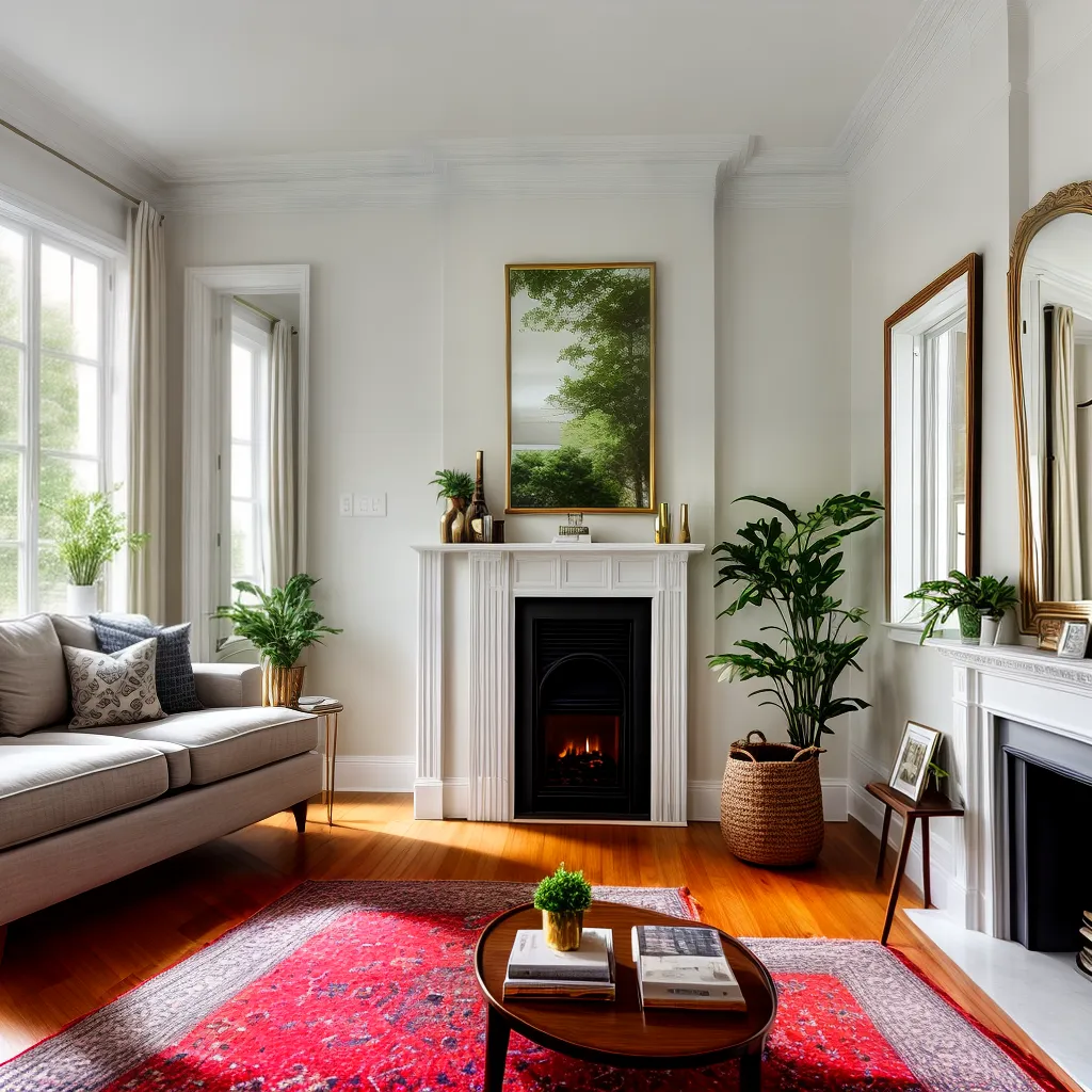 espelho feng shui sala decorada