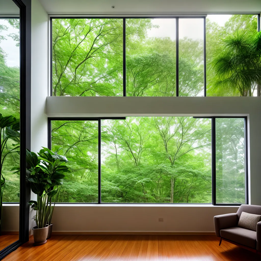 sala espacosa espelho natureza fengshui