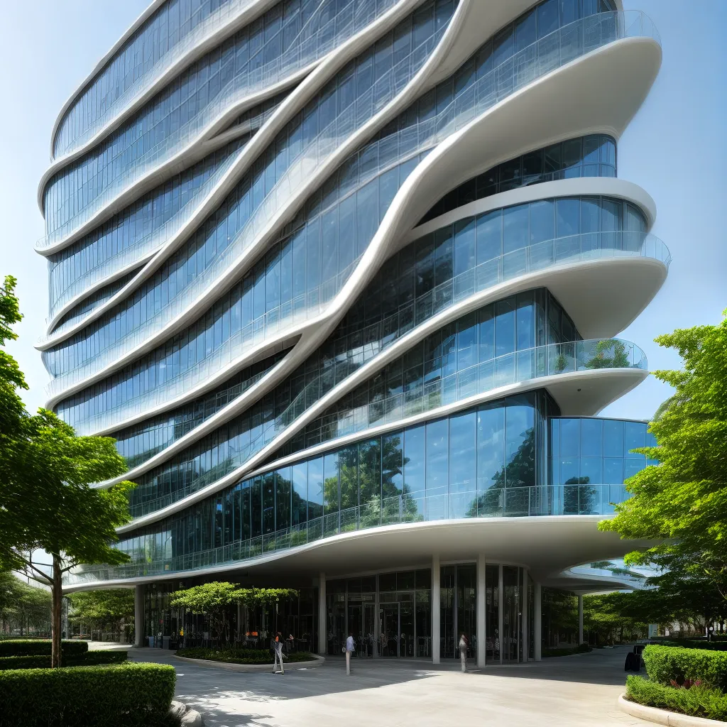 edificio futurista natureza biomimica