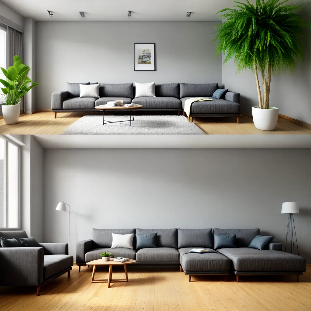 sala harmonia feng shui sofa plantas