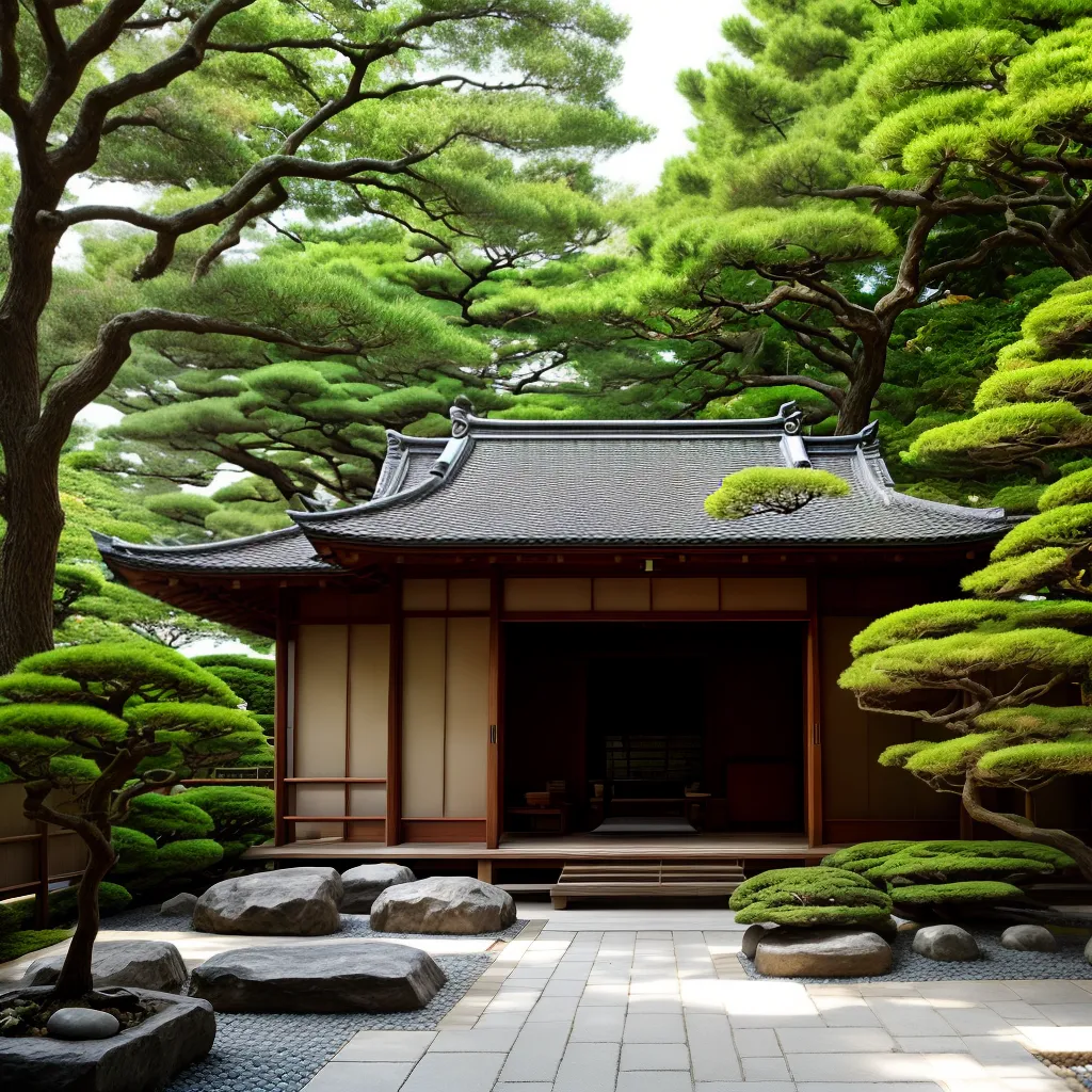 jardim japones casa cha bonsai 1