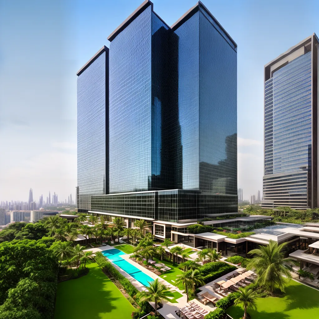 hotel luxuoso arquitetura moderna piscina verde hotel luxuoso arquitetura moderna piscina verde