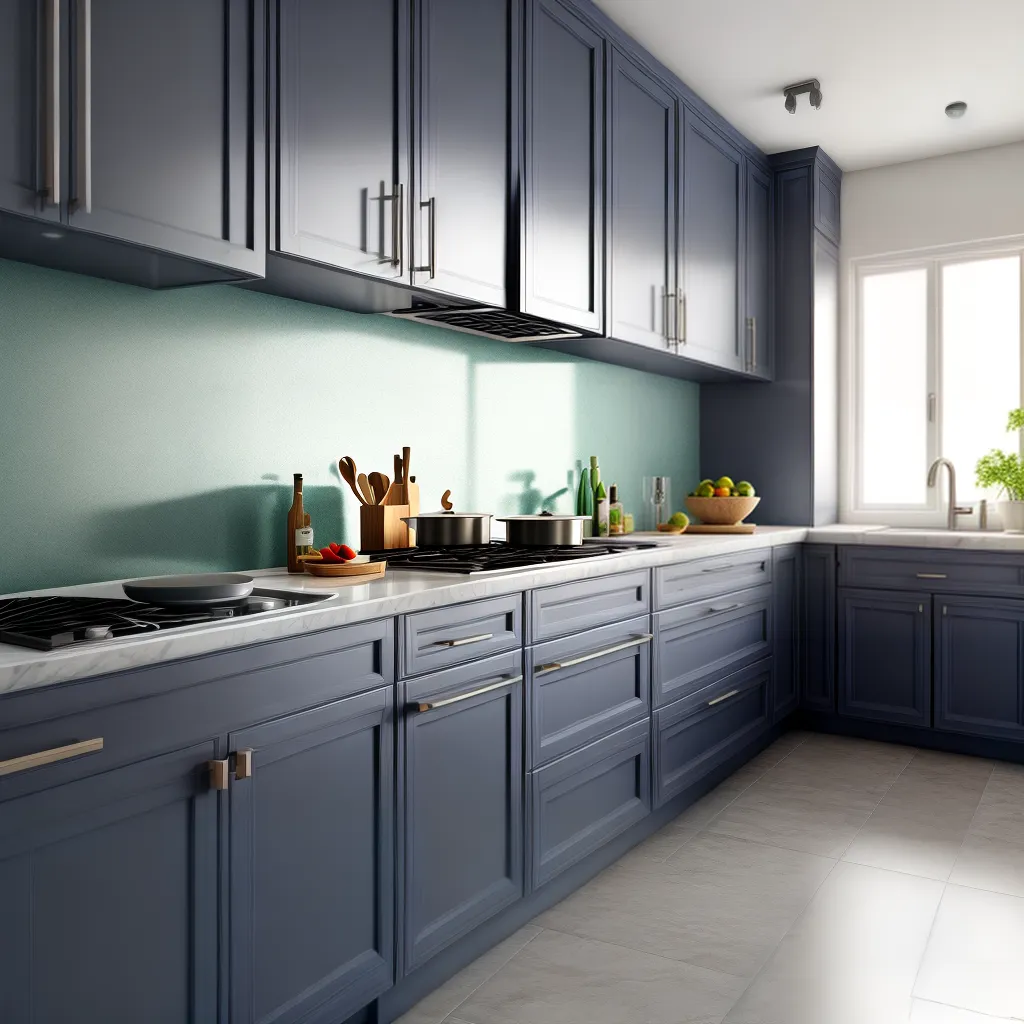 cozinha bancada azul porcelana marmoreada cozinha bancada azul porcelana marmoreada