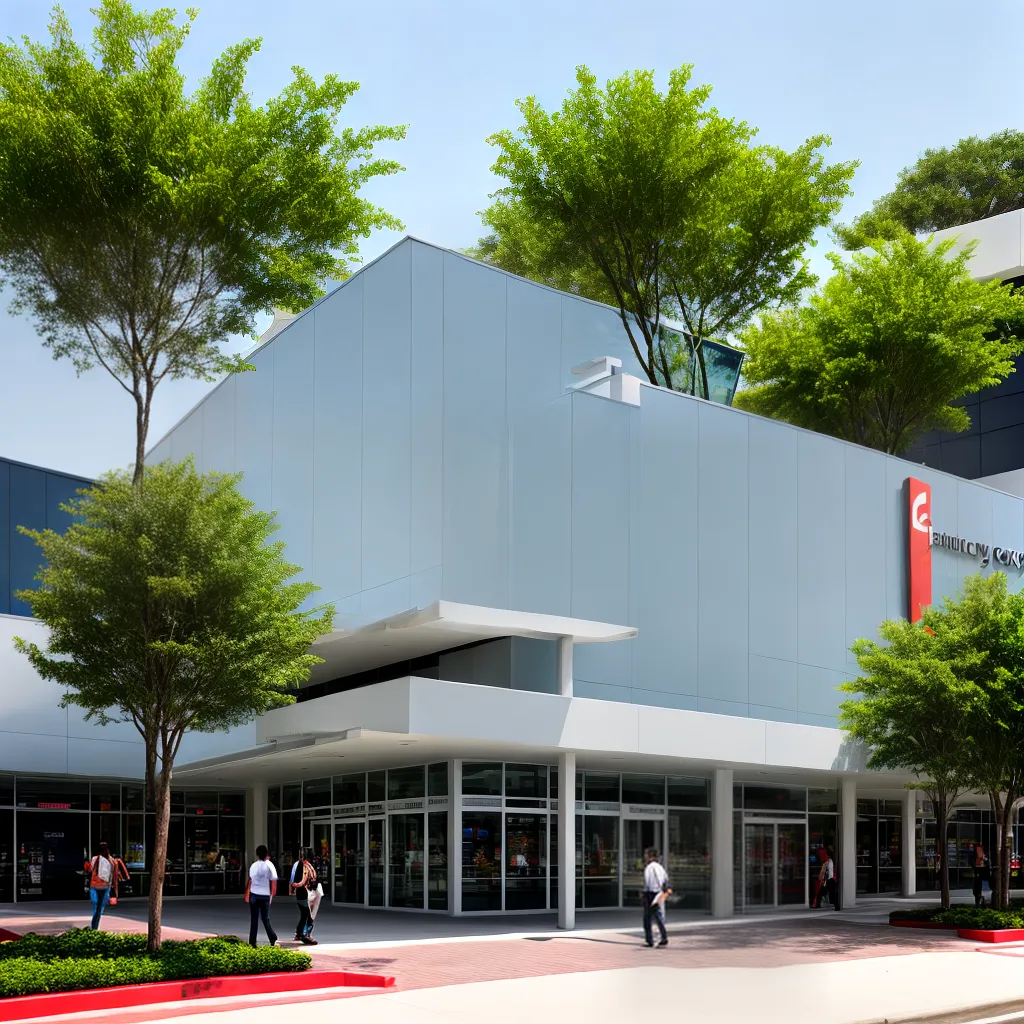 shopping center moderno vidro sinalizacao verde shopping center moderno vidro sinalizacao verde