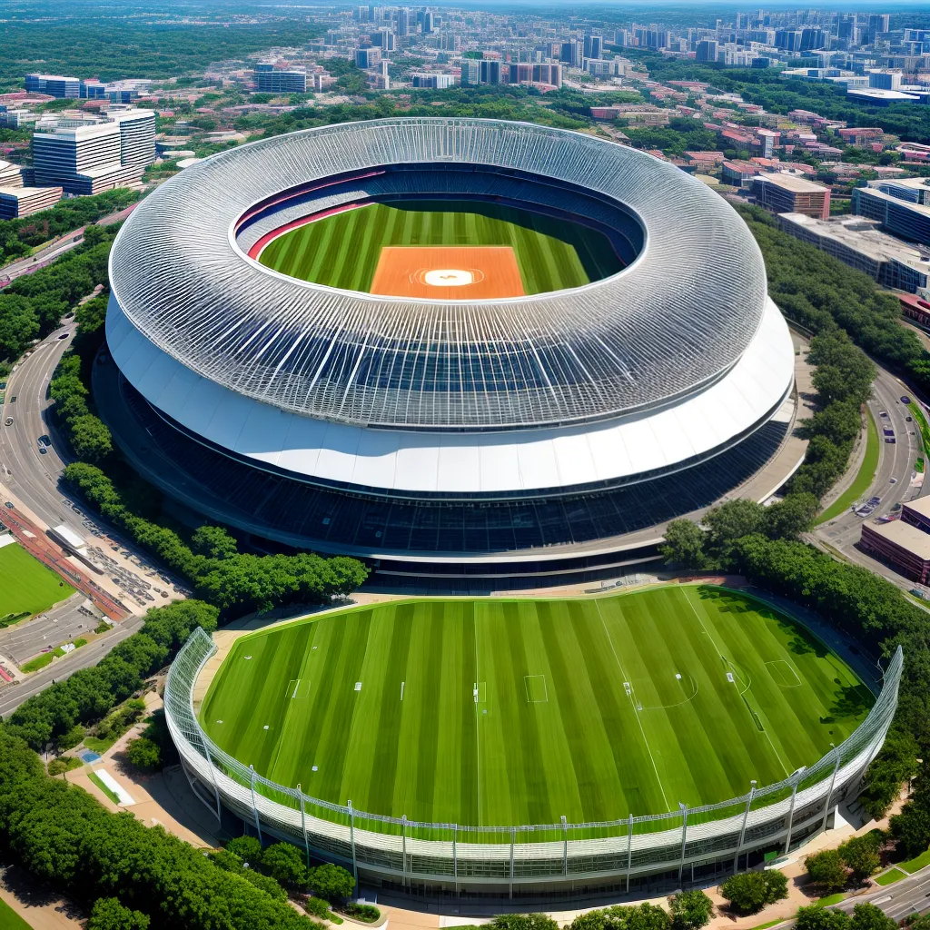 estadio moderno multidao natureza